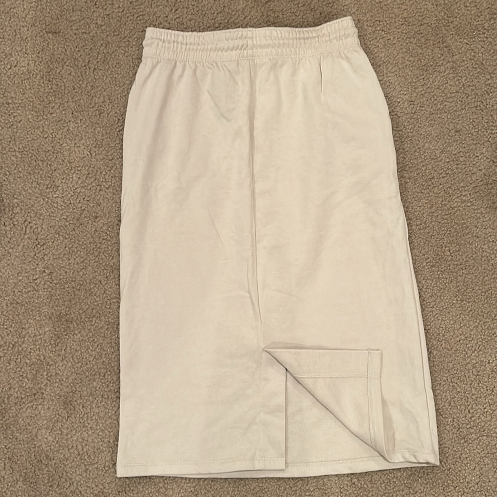 NWT H&M Midi Cream Skirt Size M - Picture 4 of 5